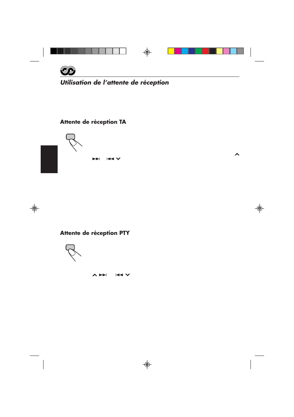Utilisation de l’attente de réception, Attente de réception ta, Attente de réception pty | JVC KD-SX959R User Manual | Page 108 / 194