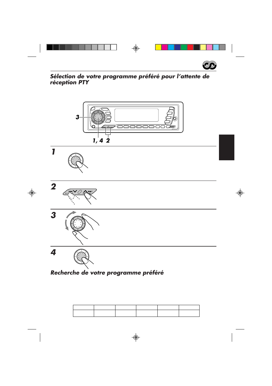 Choisissez l’un des 29 codes pty. (voir page 17.) | JVC KD-SX959R User Manual | Page 109 / 194