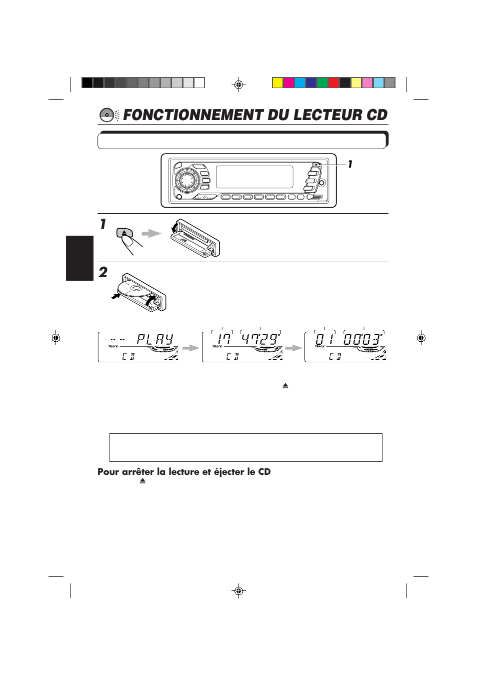 Fo nctionnement du lecteur cd, Lecture d’un cd | JVC KD-SX959R User Manual | Page 114 / 194