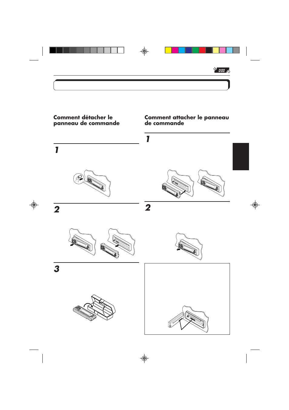 Détachement du panneau de commande | JVC KD-SX959R User Manual | Page 131 / 194