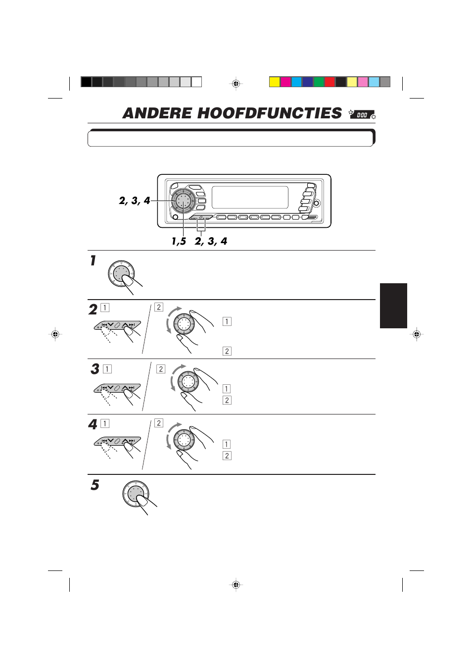 Andere hoofdfuncties, Klok instellen | JVC KD-SX959R User Manual | Page 171 / 194