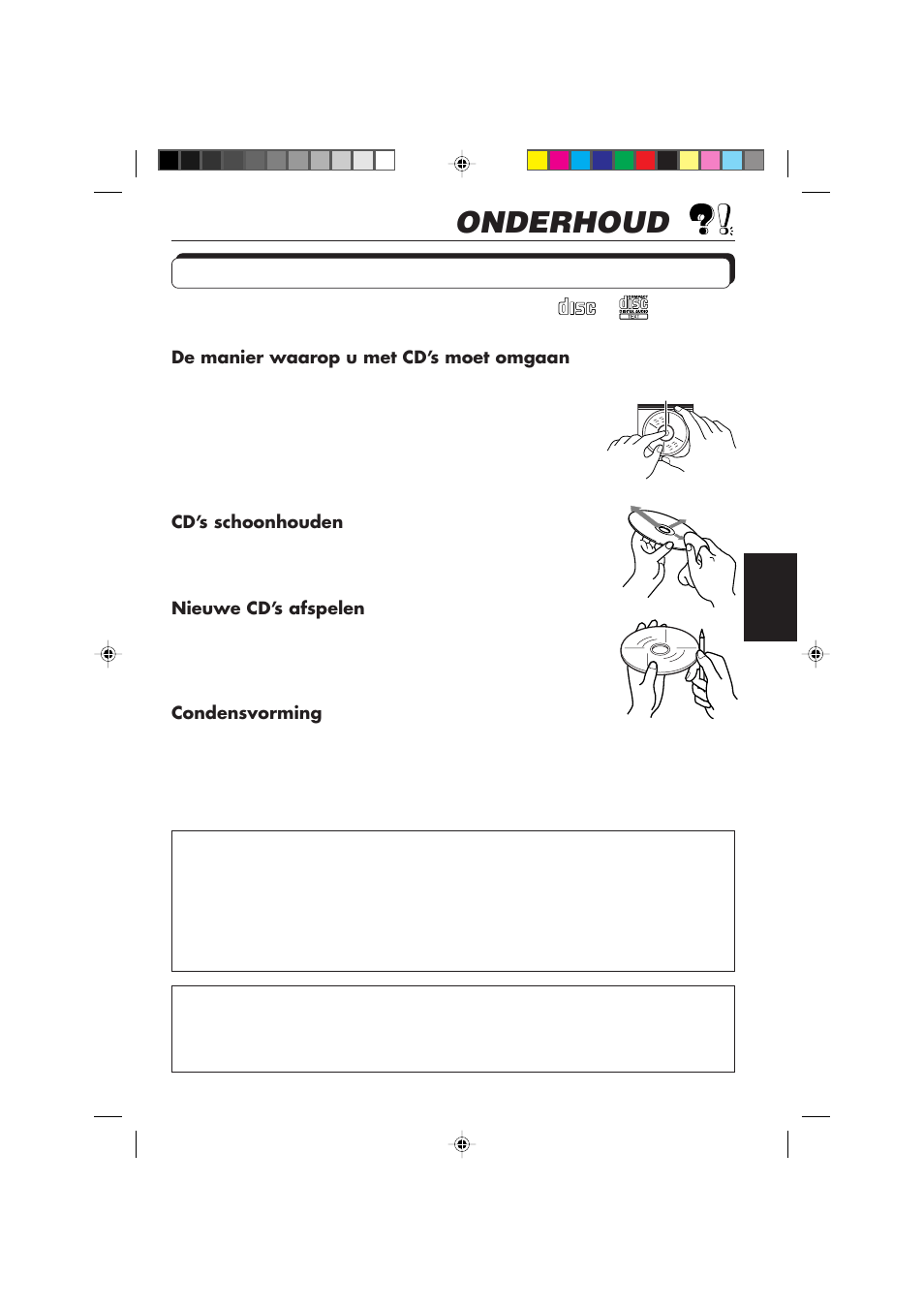 Onderhoud, Omgaan met cd’s | JVC KD-SX959R User Manual | Page 191 / 194