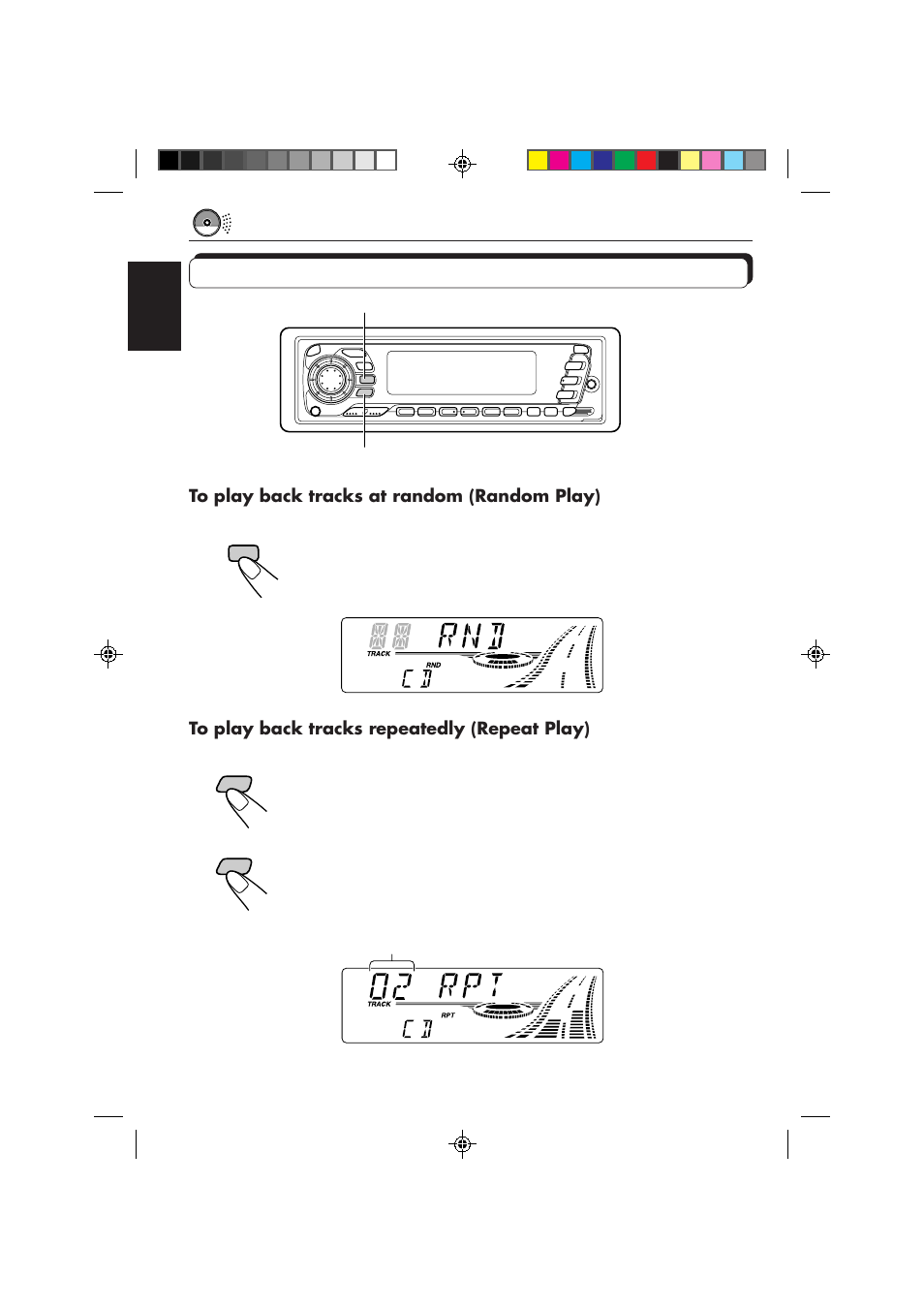 Selecting cd playback modes, English | JVC KD-SX959R User Manual | Page 20 / 194