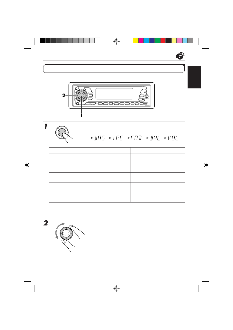 Adjusting the sound, Select the item you want to adjust, Adjust the level | JVC KD-SX959R User Manual | Page 25 / 194