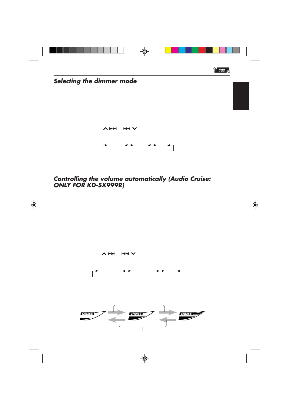 Selecting the dimmer mode | JVC KD-SX959R User Manual | Page 31 / 194