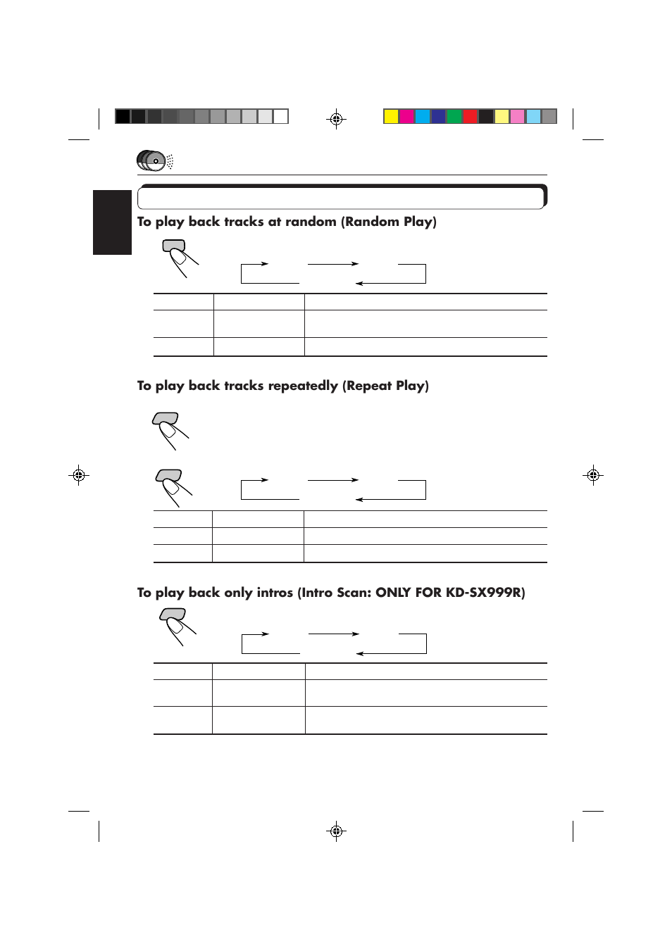 Selecting cd playback modes | JVC KD-SX959R User Manual | Page 40 / 194