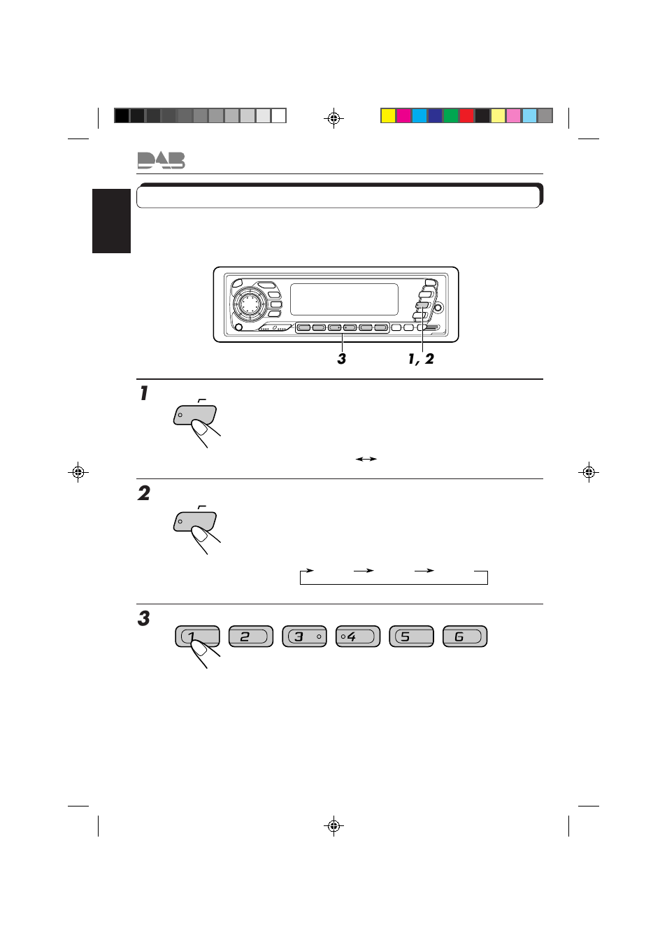 Tuning into a preset dab service | JVC KD-SX959R User Manual | Page 46 / 194