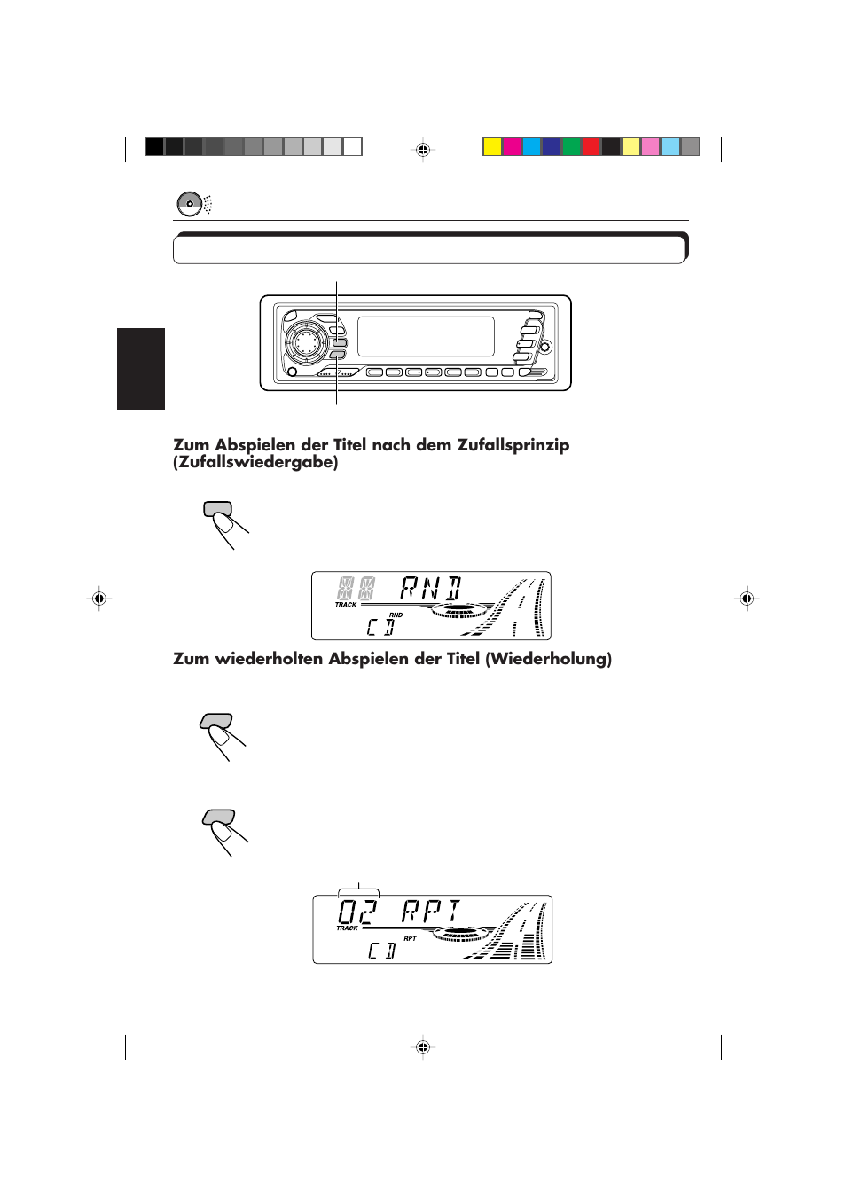 Wählen der cd-abspielbetriebsarten, Deutsch | JVC KD-SX959R User Manual | Page 68 / 194