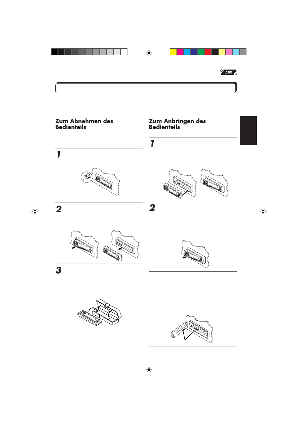 Abnehmen des bedienteils | JVC KD-SX959R User Manual | Page 83 / 194