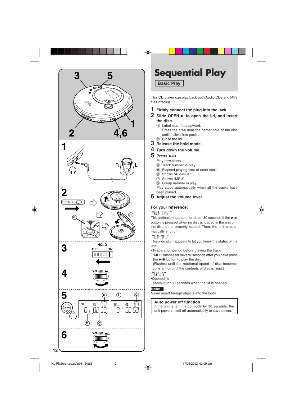 Sequential play | JVC XL-PM20SL User Manual | Page 12 / 44