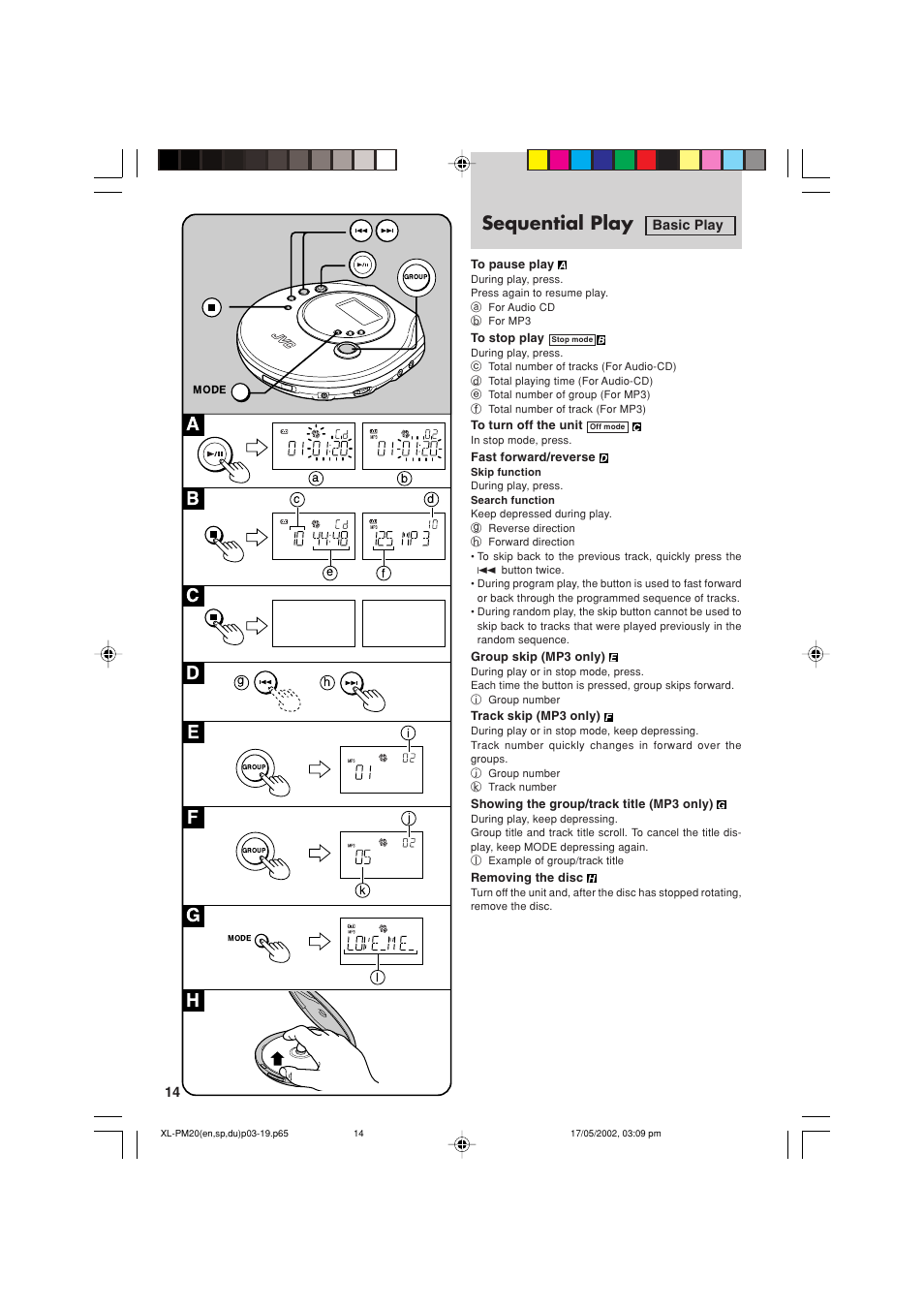 Sequential play | JVC XL-PM20SL User Manual | Page 14 / 44