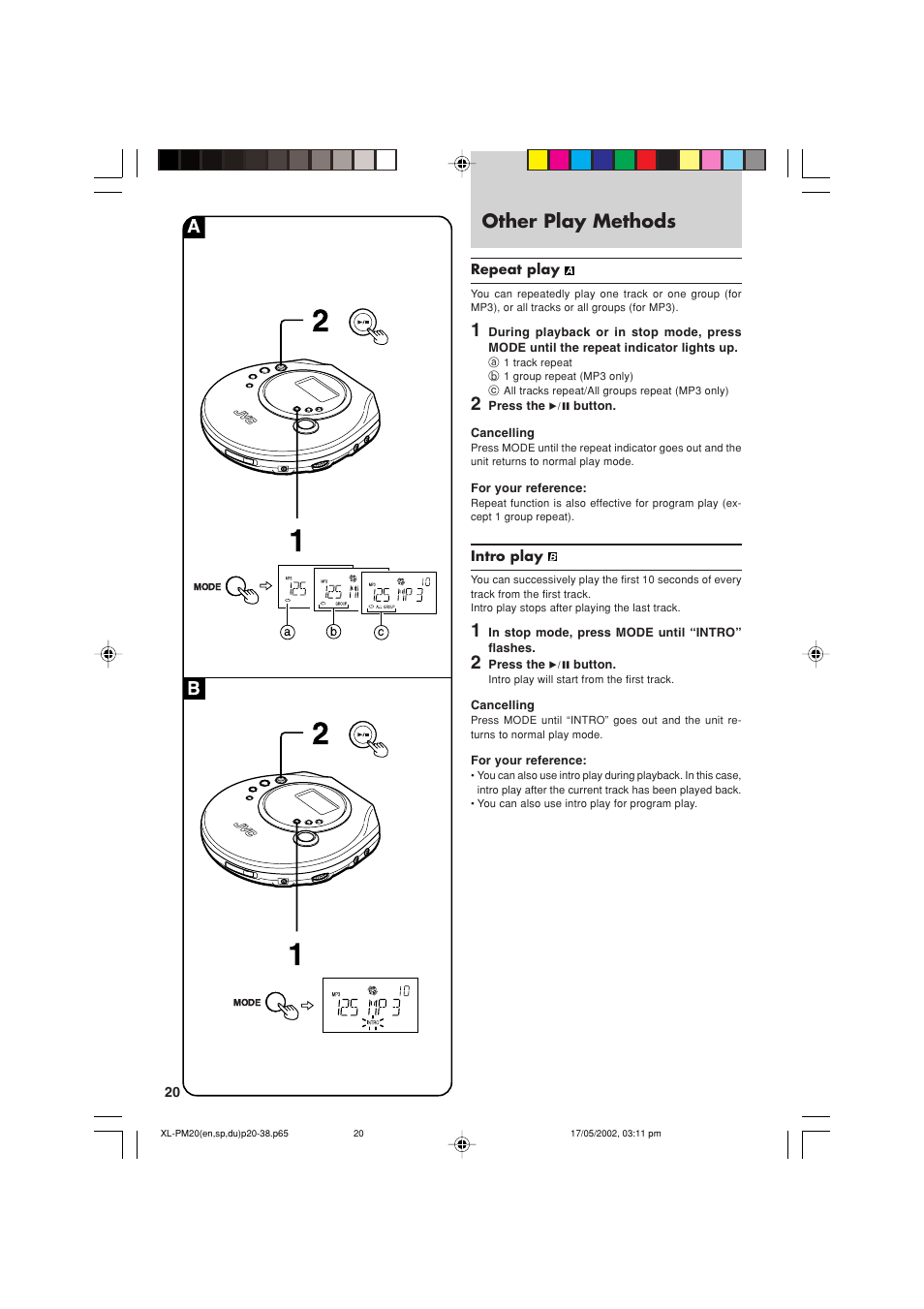 Other play methods | JVC XL-PM20SL User Manual | Page 20 / 44