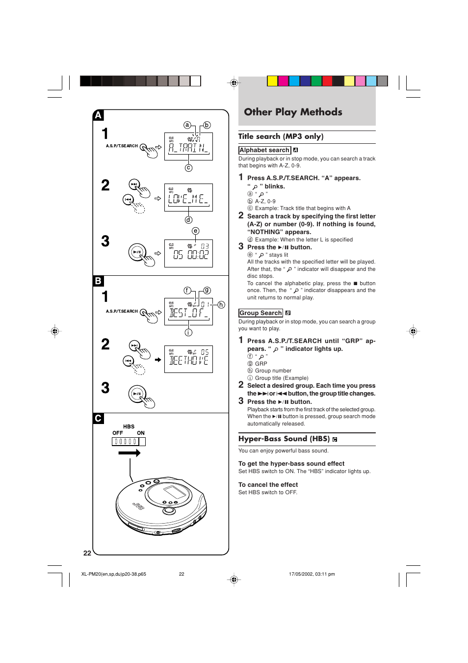 Ac b, Other play methods | JVC XL-PM20SL User Manual | Page 22 / 44