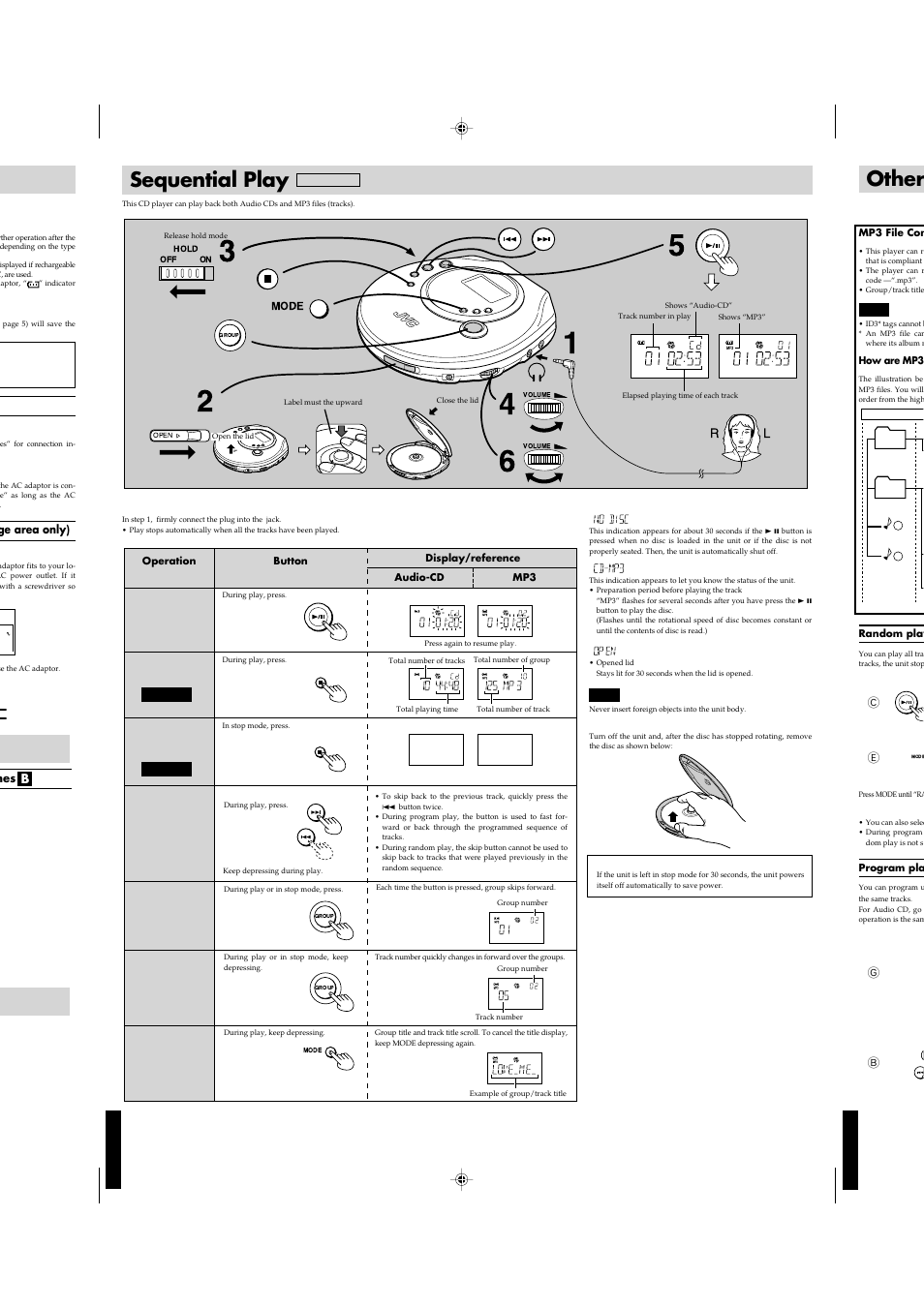 Sequential play, Other | JVC XL-PM20SL User Manual | Page 41 / 44