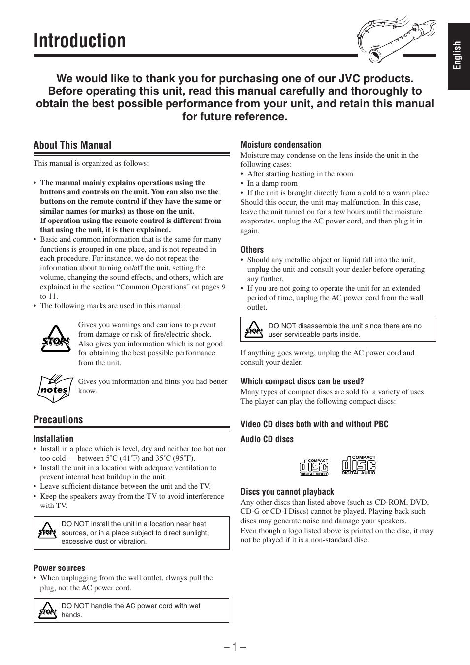 Introduction | JVC CA-MXSK1 User Manual | Page 44 / 116