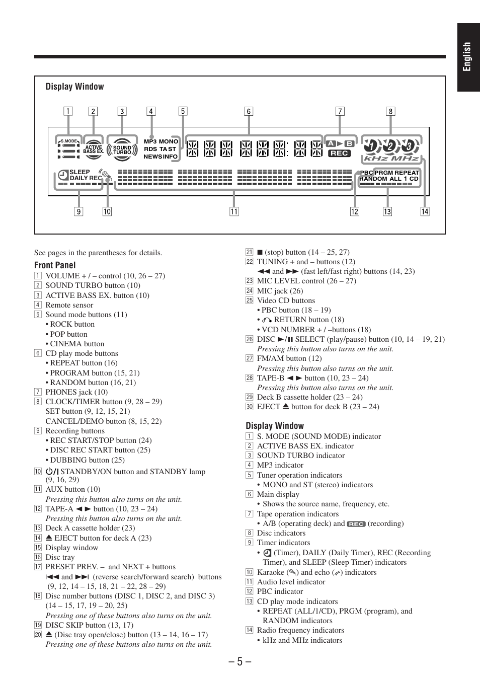 English | JVC CA-MXSK1 User Manual | Page 48 / 116