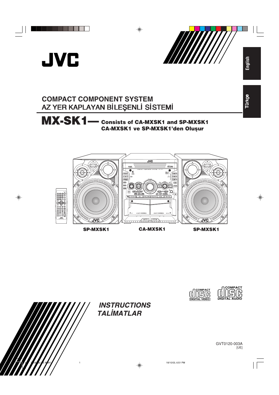 Ue version, Instructions, Mx-sk1 | English ca-mxsk1 sp-mxsk1 sp-mxsk1, Türkçetürkçetürkçetürkçetürkçe | JVC CA-MXSK1 User Manual | Page 79 / 116