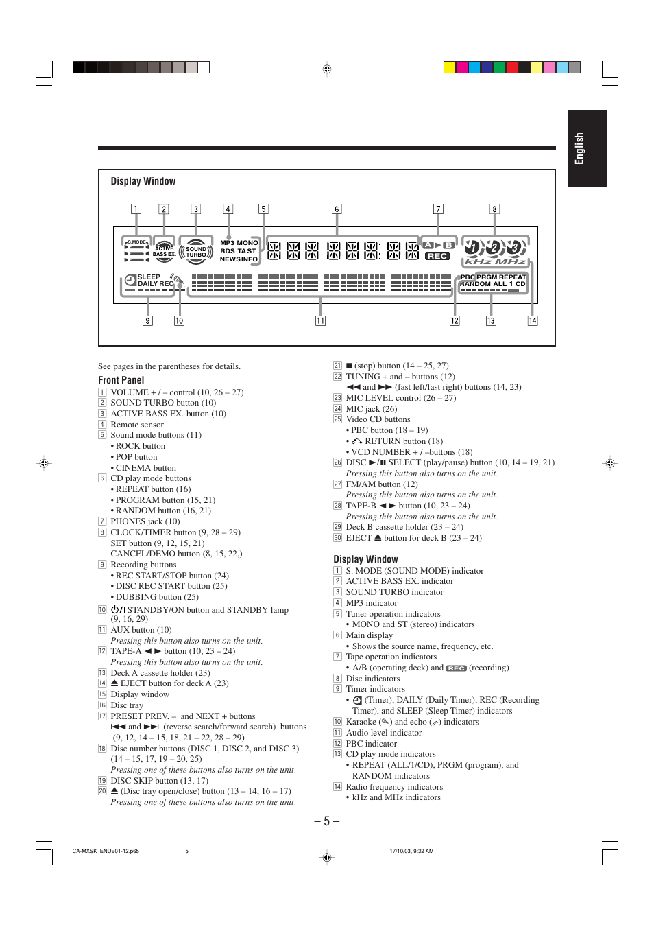 English | JVC CA-MXSK1 User Manual | Page 87 / 116