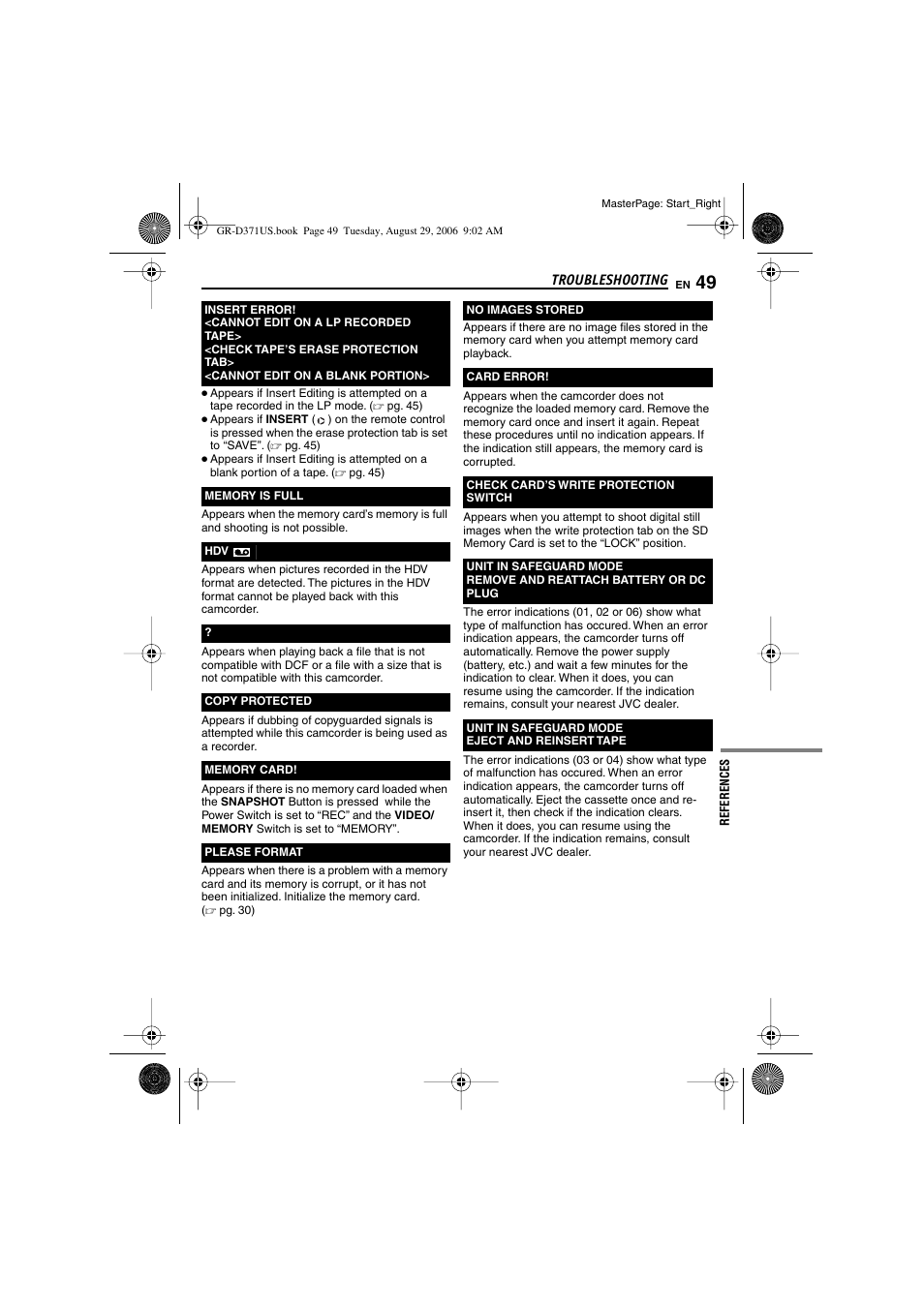 Pg. 49 | JVC GR-D371U User Manual | Page 49 / 112