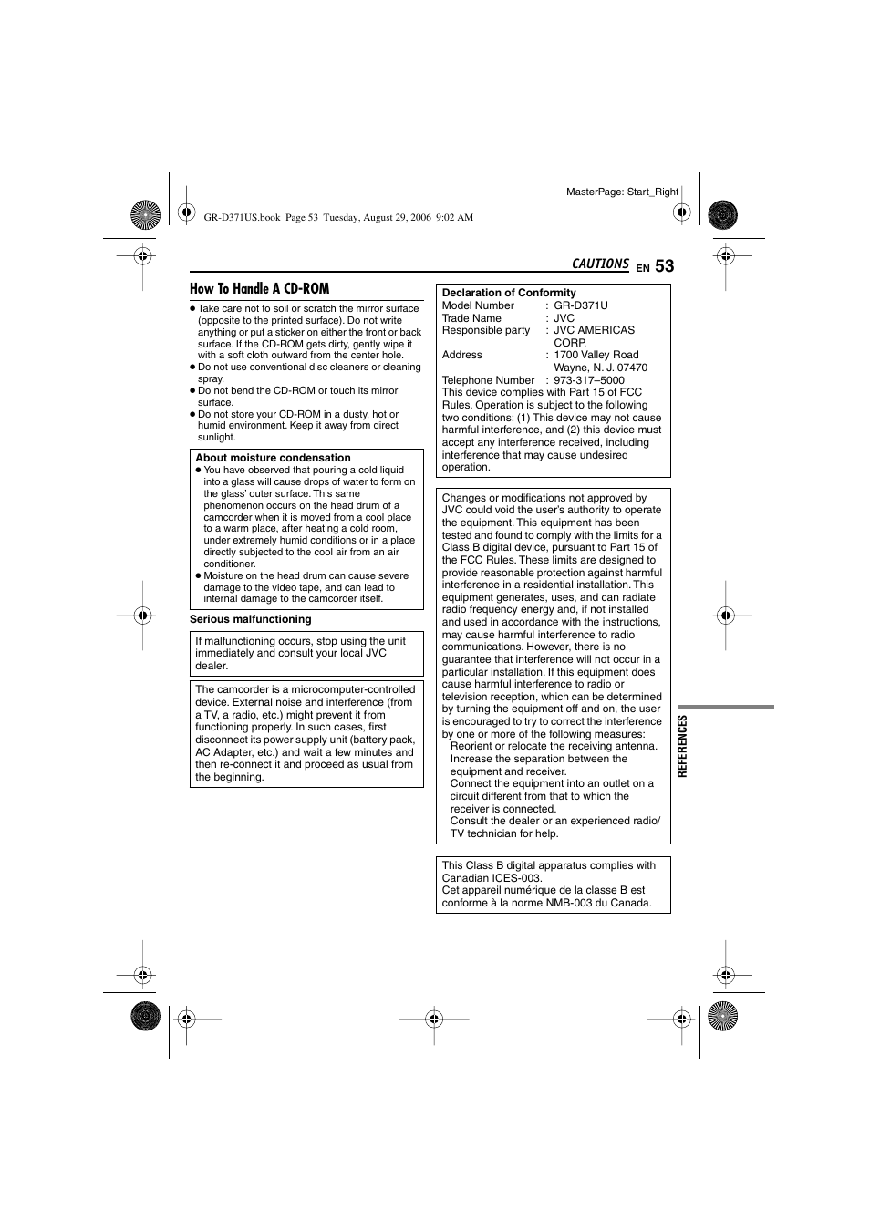 How to handle a cd-rom | JVC GR-D371U User Manual | Page 53 / 112