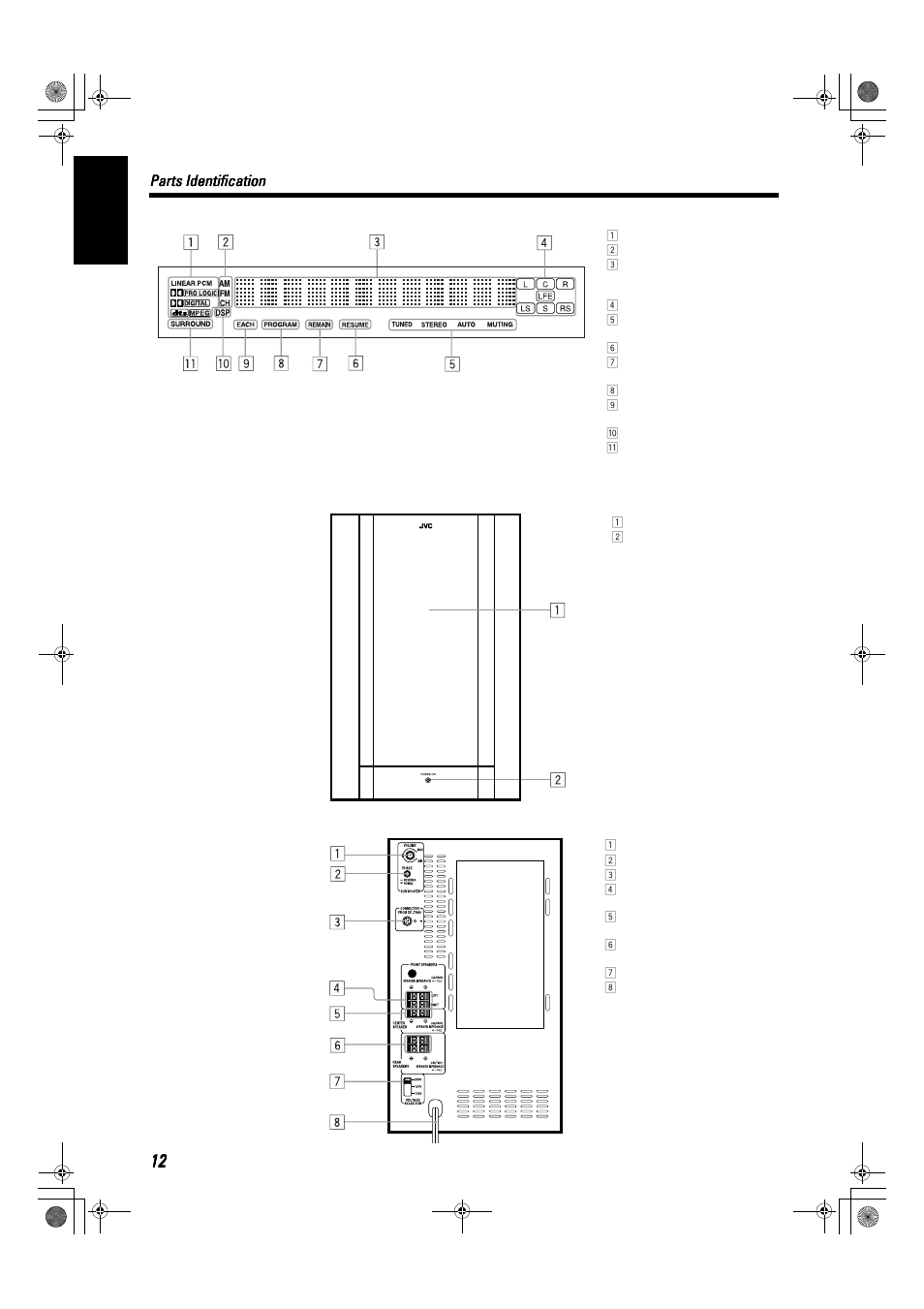 English | JVC SP-XSA9 User Manual | Page 16 / 67