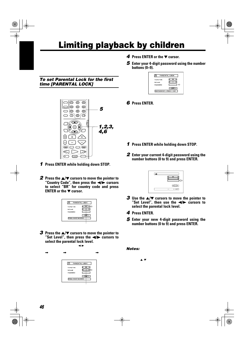 Limiting playback by children, 46 english | JVC SP-XSA9 User Manual | Page 50 / 67