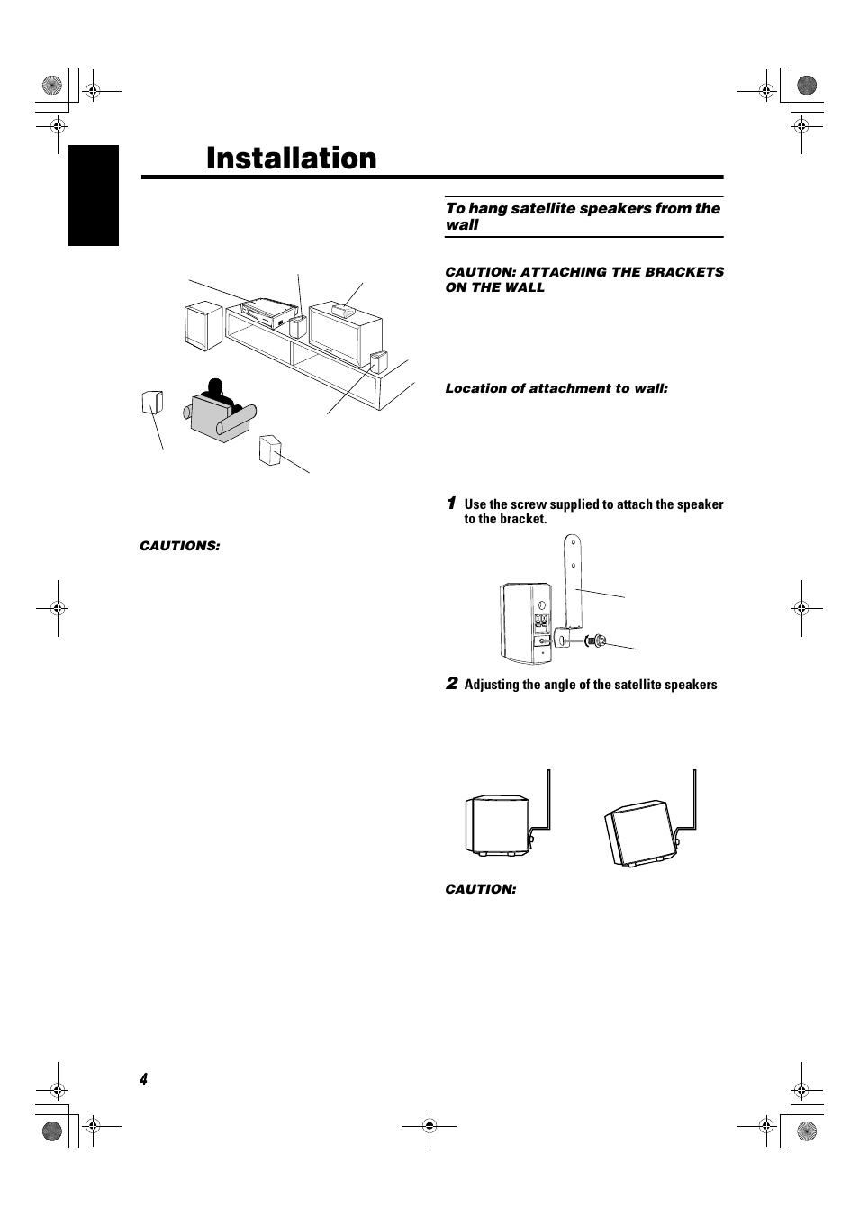 Installation | JVC SP-XSA9 User Manual | Page 8 / 67