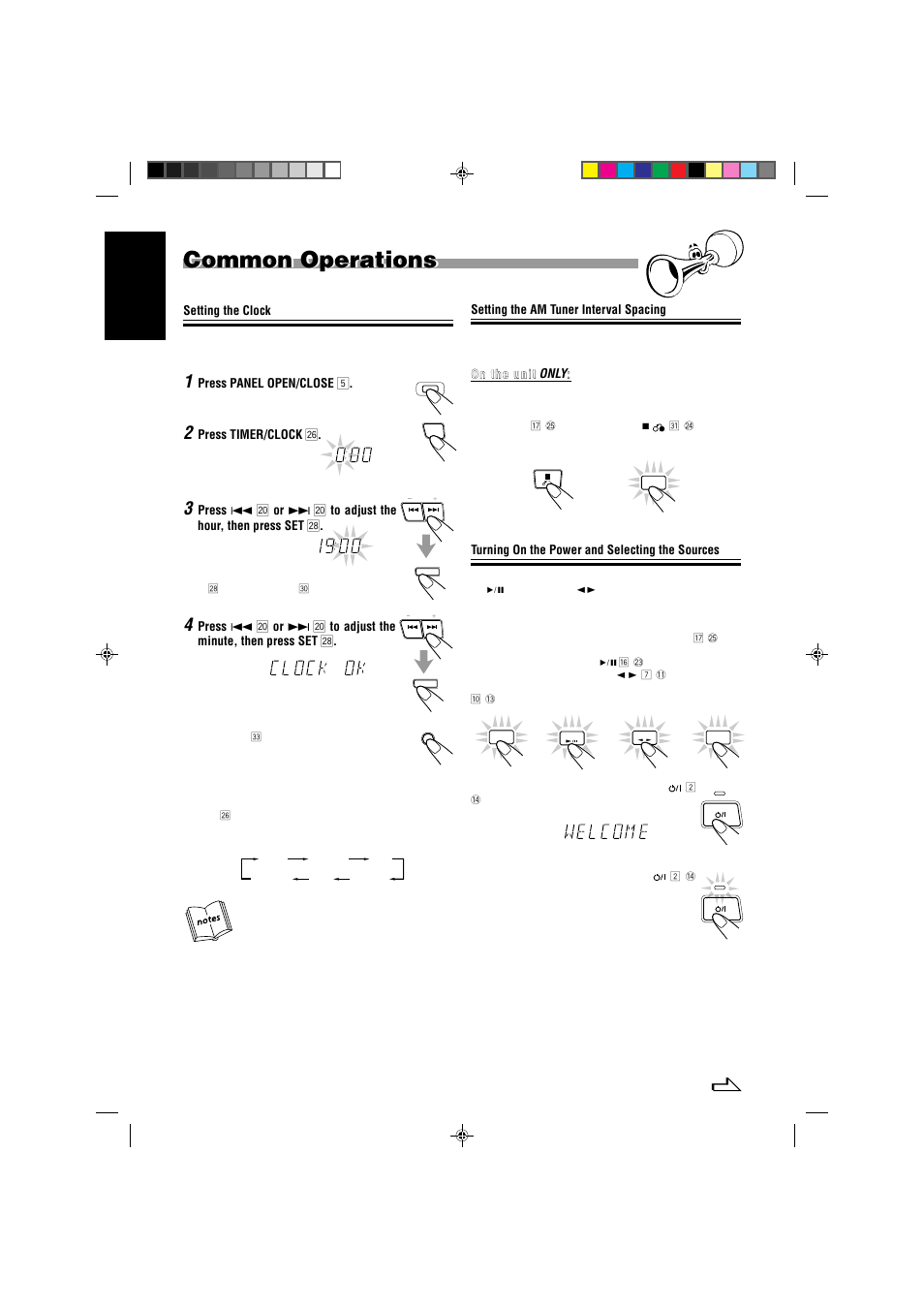 Common operations, English | JVC MX-J333VU User Manual | Page 12 / 35