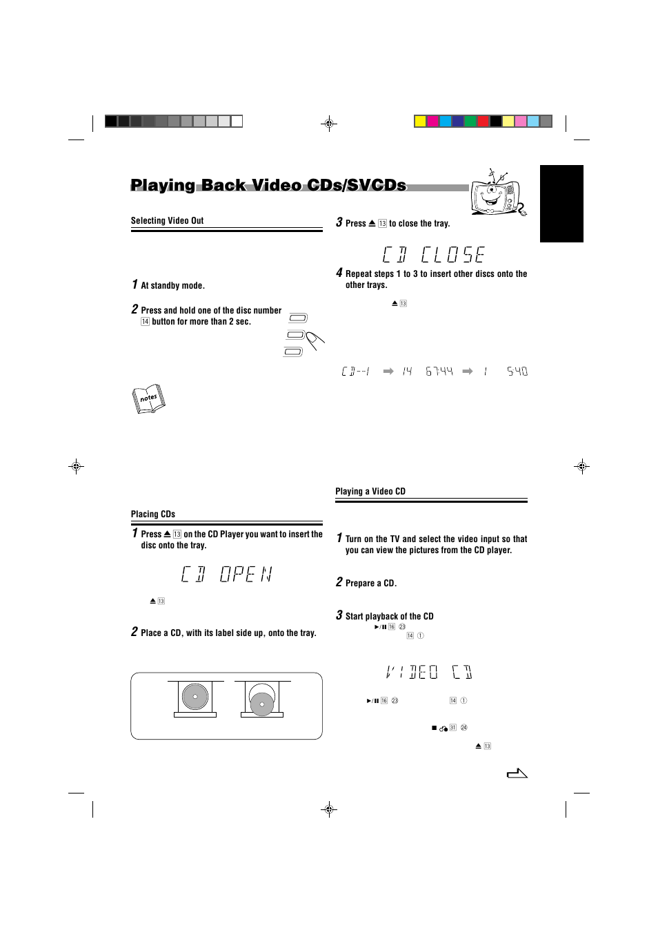 Playing back video cds/svcds | JVC MX-J333VU User Manual | Page 17 / 35