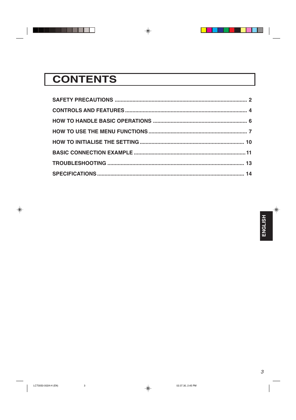 JVC TM-2100PN User Manual | Page 5 / 84