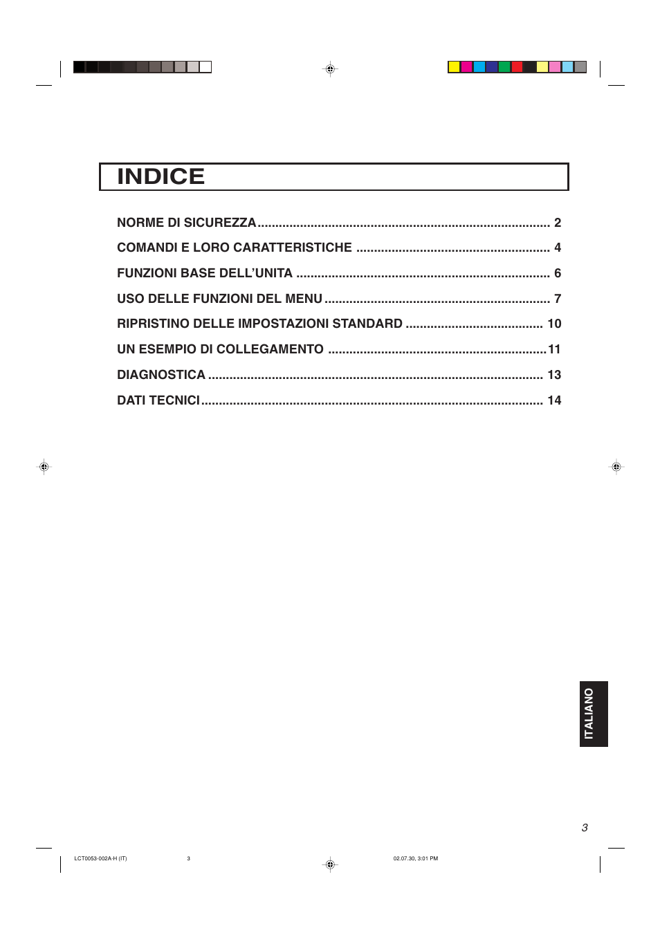 Indice | JVC TM-2100PN User Manual | Page 53 / 84