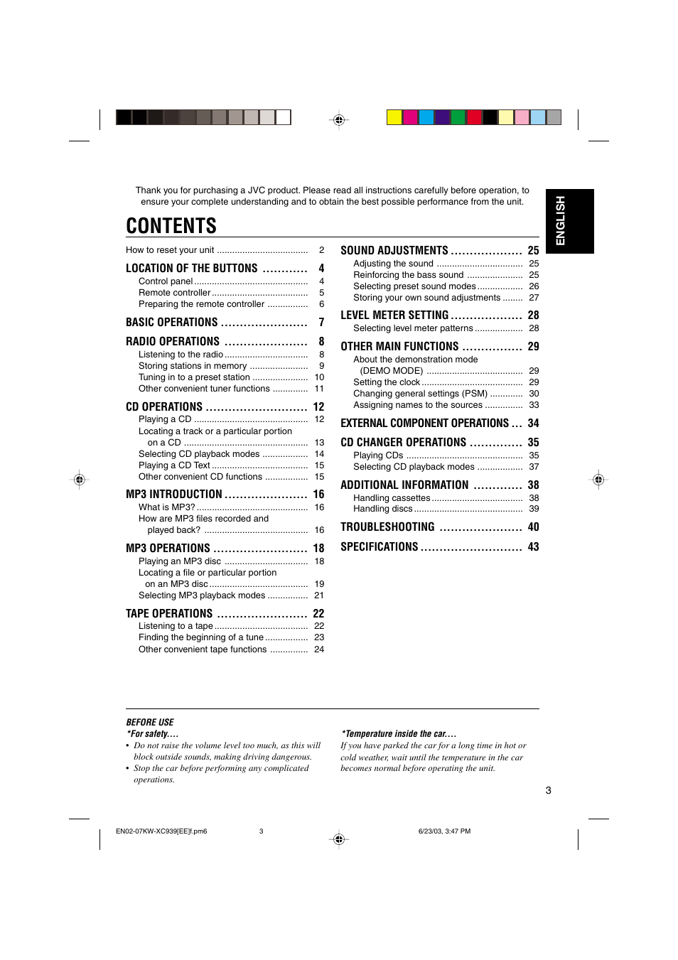 JVC LVT1099-001A User Manual | Page 3 / 50