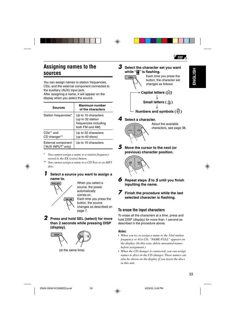 Assigning names to the sources | JVC LVT1099-001A User Manual | Page 33 / 50