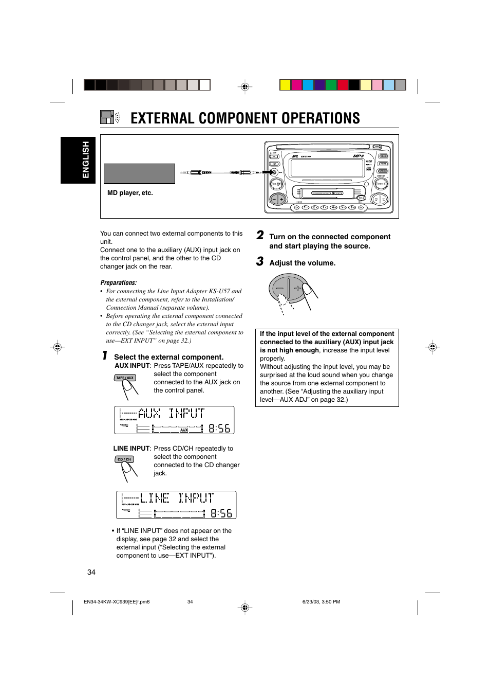 External component operations | JVC LVT1099-001A User Manual | Page 34 / 50