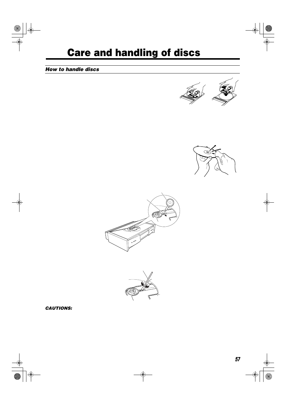 Care and handling of discs | JVC TH-A9R User Manual | Page 59 / 65