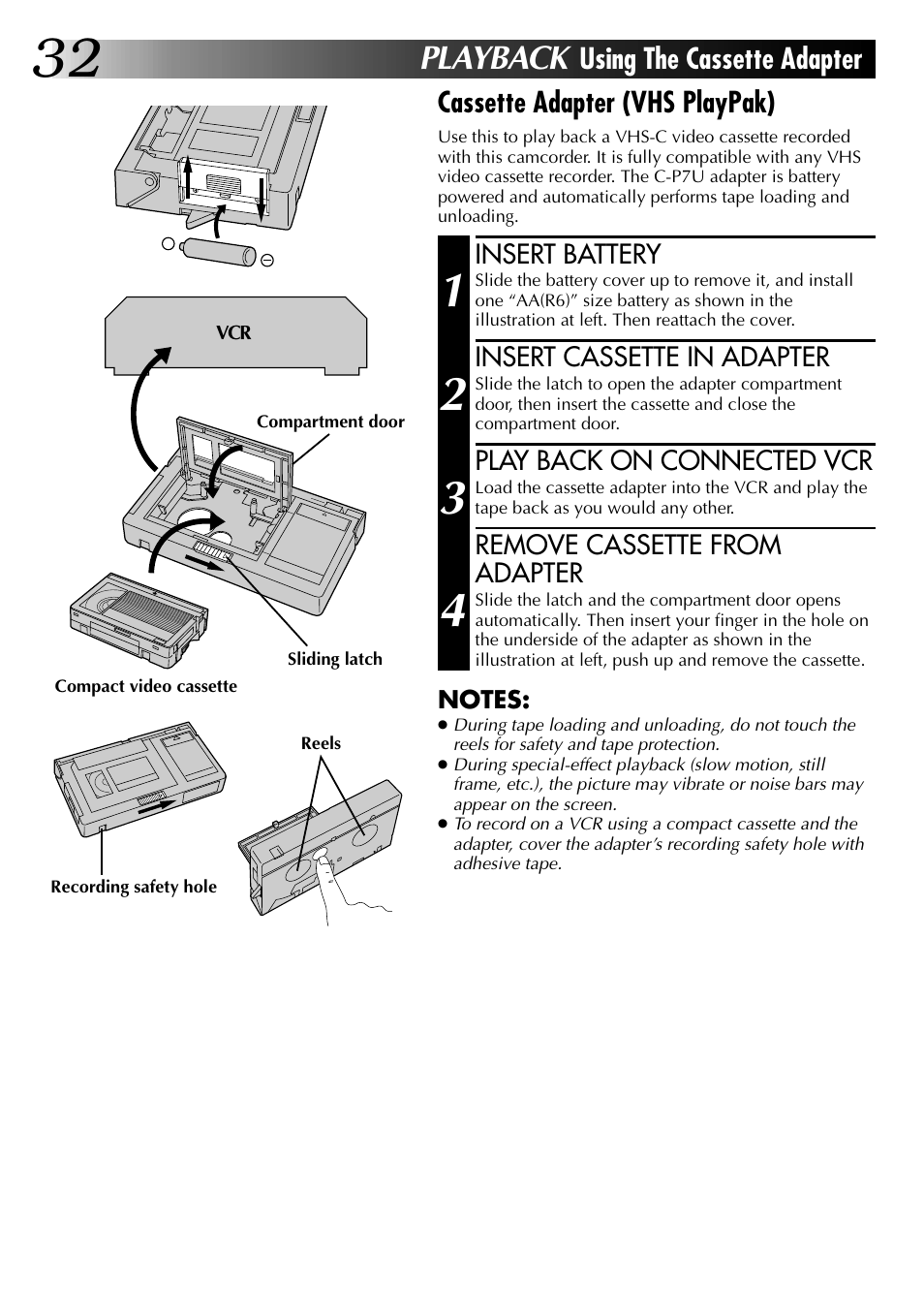 Playback | JVC GR-AX937 User Manual | Page 32 / 55