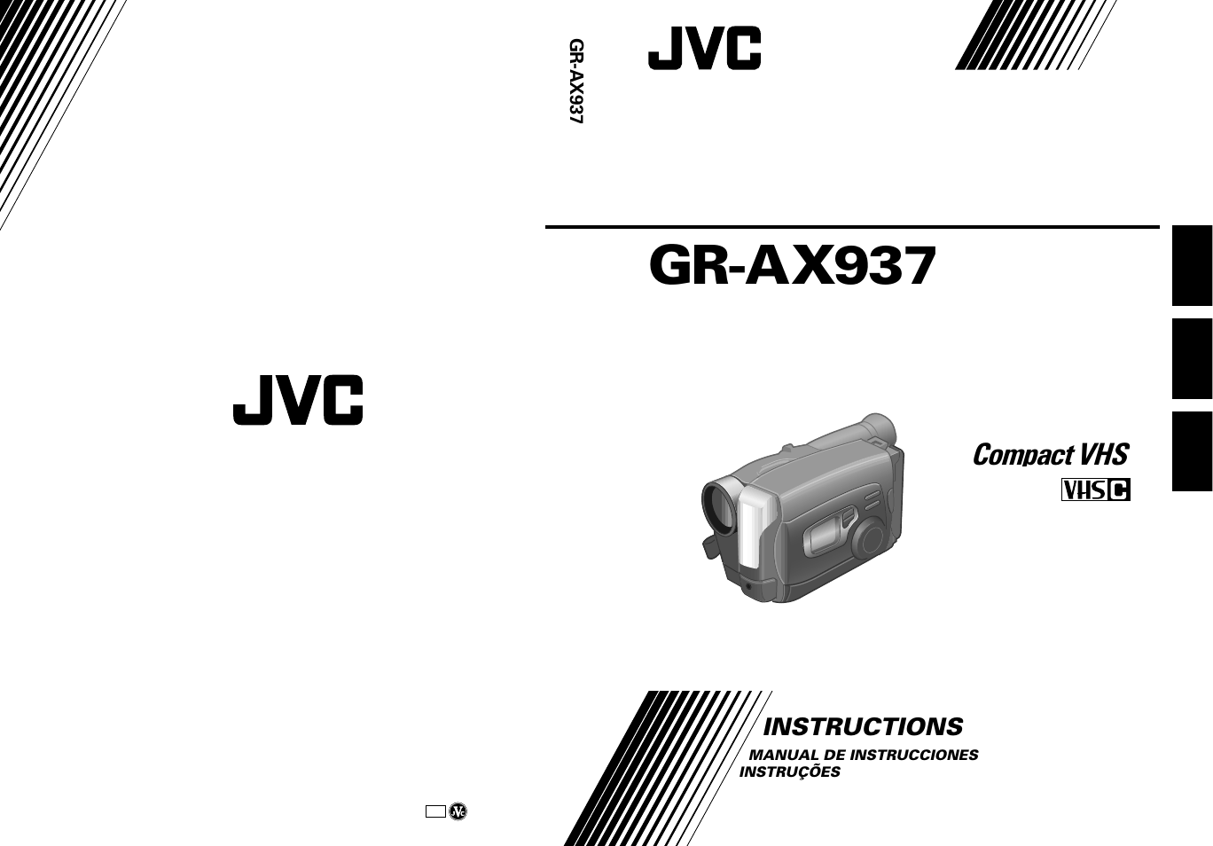 Gr-ax937, Compact vhs, Instructions | Compact vhs camcorder | JVC GR-AX937 User Manual | Page 55 / 55