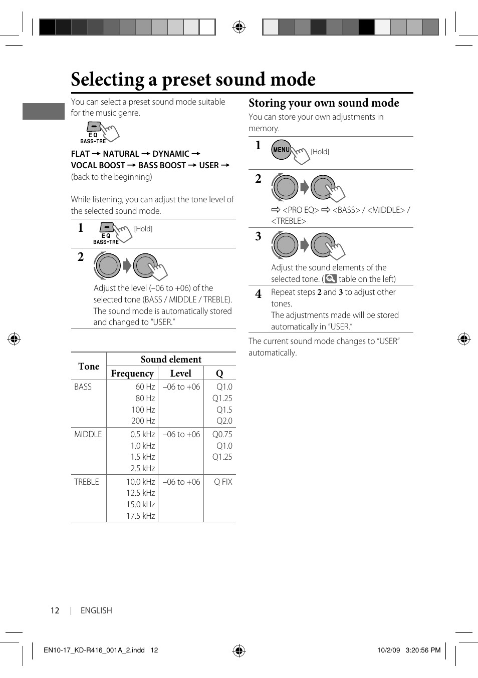 Selecting a preset sound mode | JVC KD-R316 User Manual | Page 48 / 62