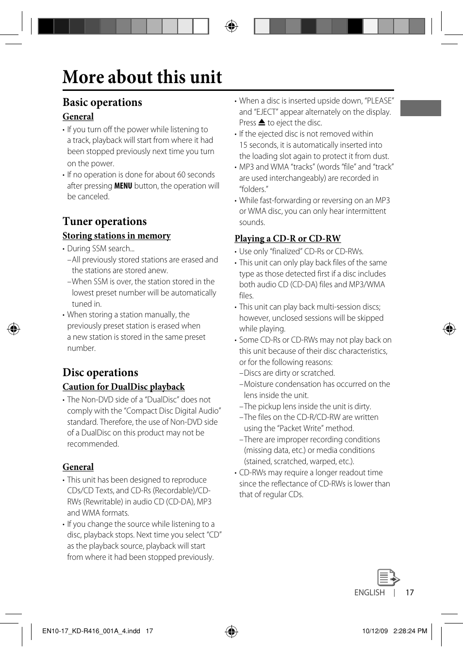 More about this unit | JVC KD-R316 User Manual | Page 53 / 62