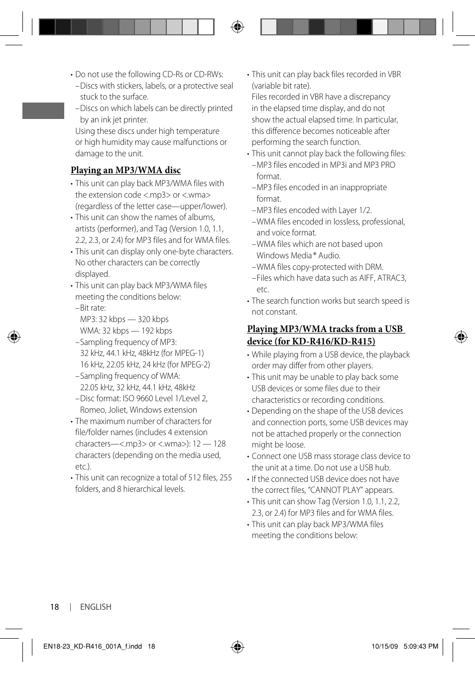 JVC KD-R316 User Manual | Page 54 / 62