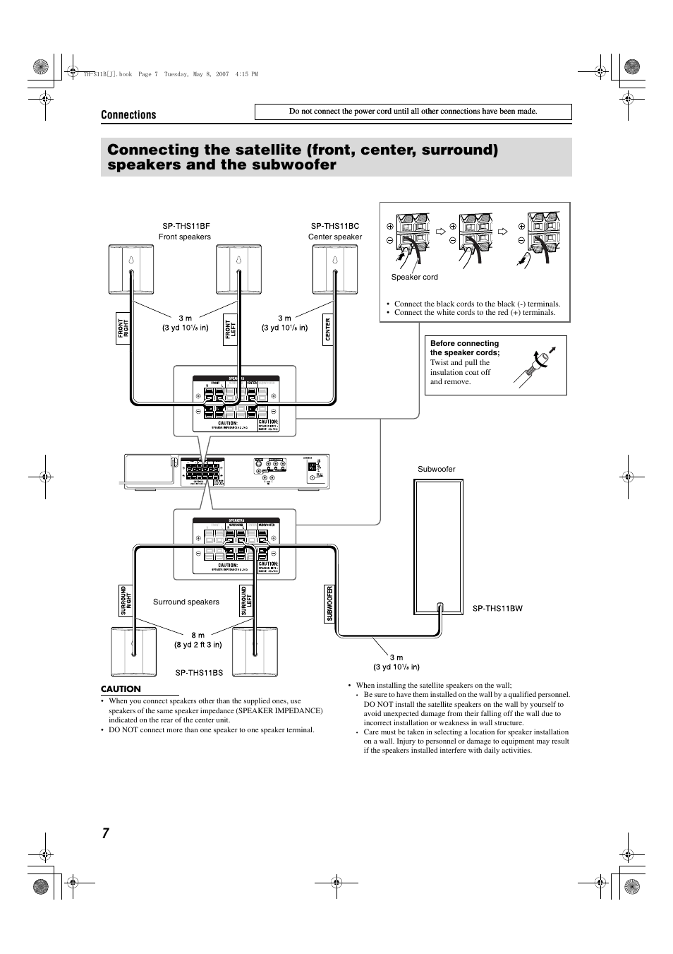 Connections | JVC TH-S11B User Manual | Page 10 / 40