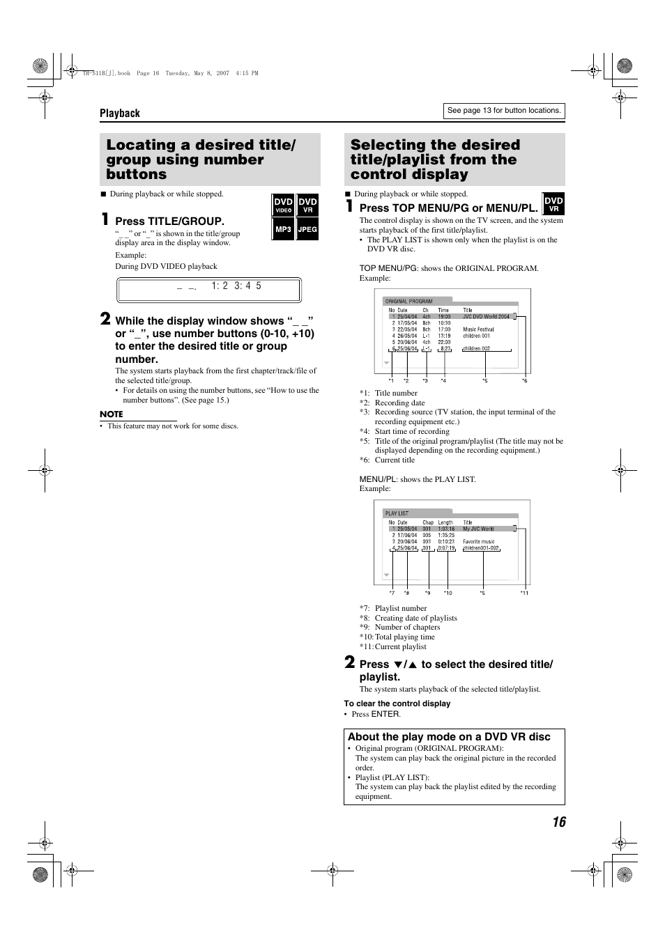 JVC TH-S11B User Manual | Page 19 / 40