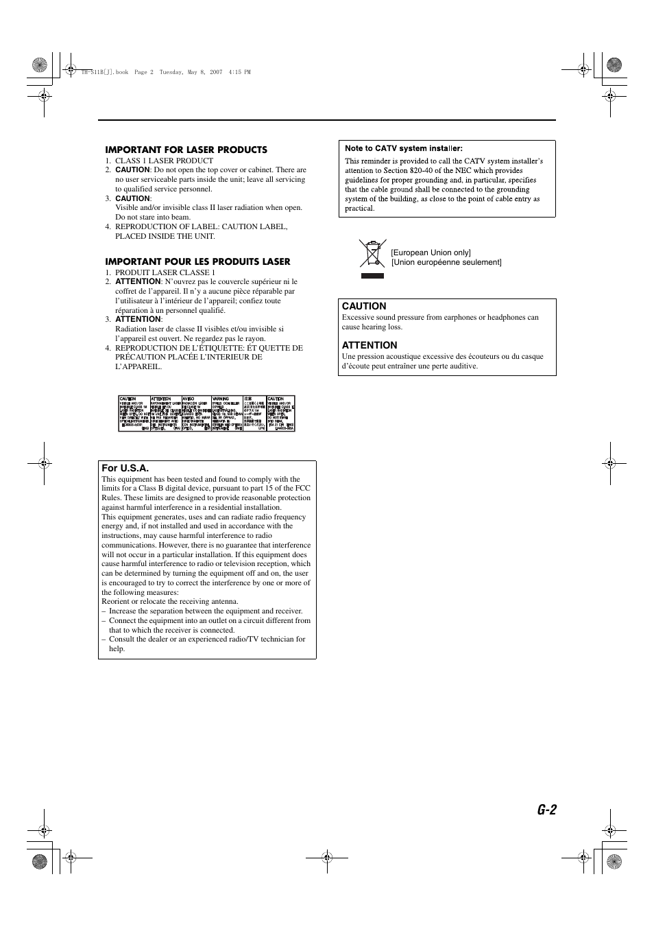 JVC TH-S11B User Manual | Page 3 / 40