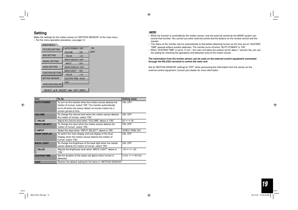 Setting | JVC LCT2505-001A-H User Manual | Page 19 / 32