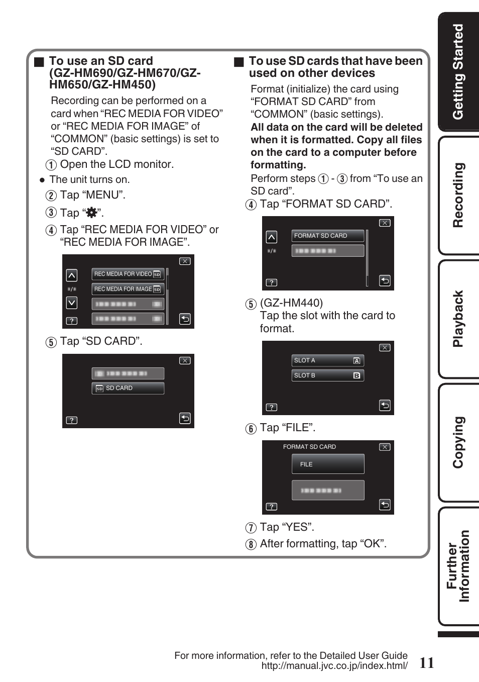 JVC EVERIO GZ-HM670U User Manual | Page 11 / 64