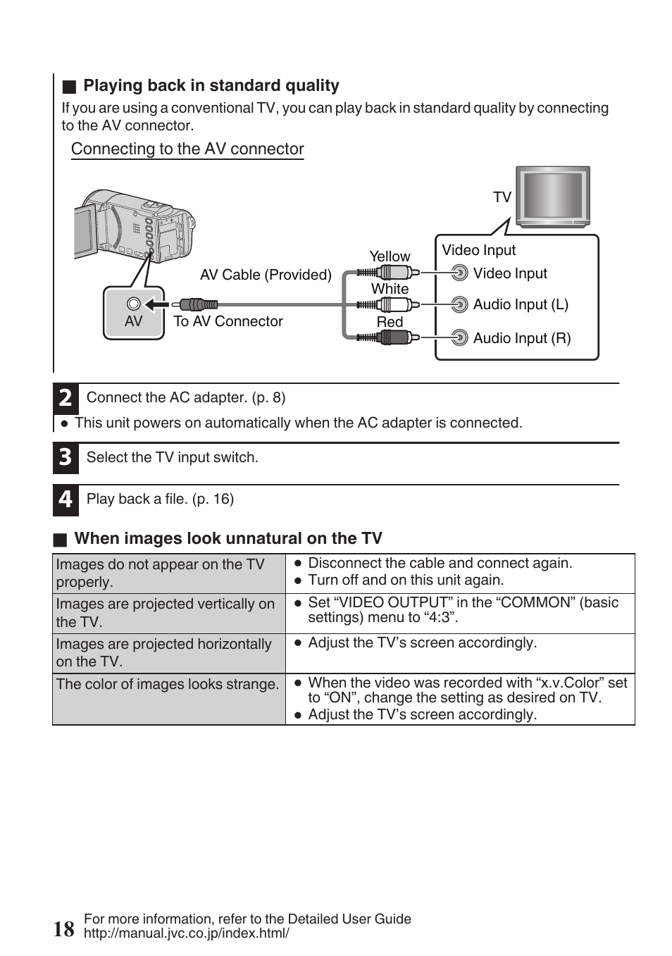 Av connector (p. 18, 20) | JVC EVERIO GZ-HM670U User Manual | Page 18 / 64