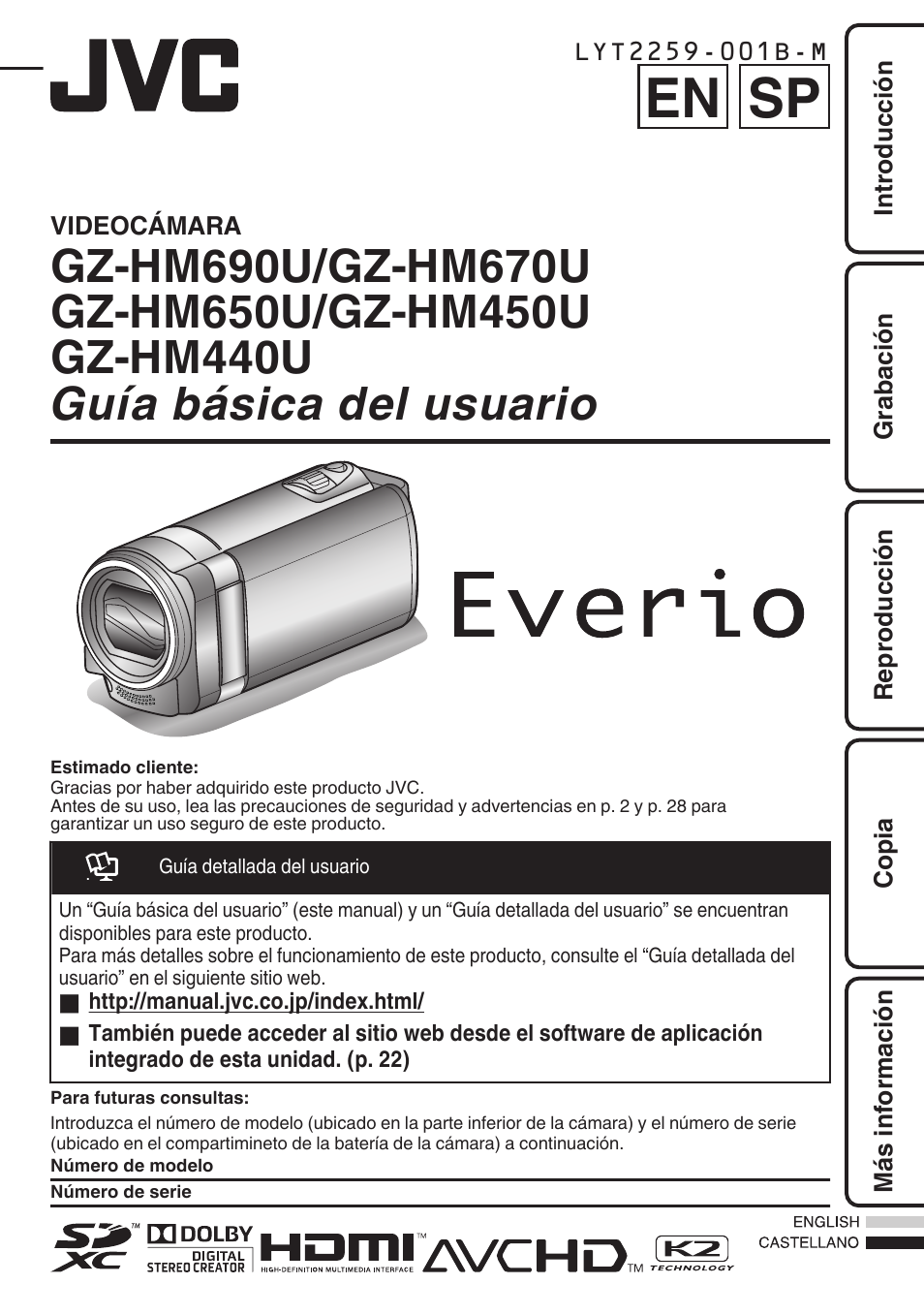 En sp | JVC EVERIO GZ-HM670U User Manual | Page 33 / 64