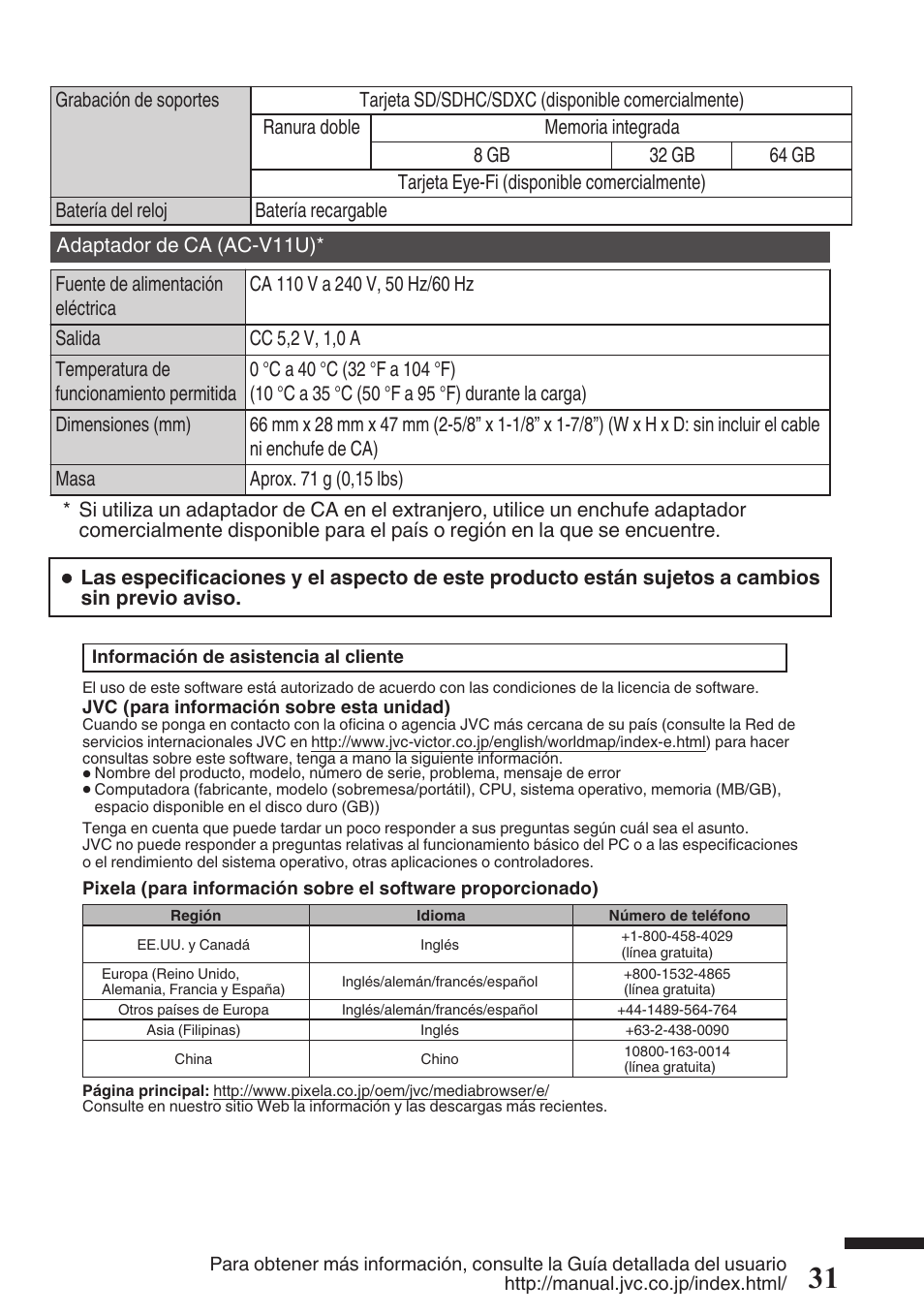 JVC EVERIO GZ-HM670U User Manual | Page 63 / 64