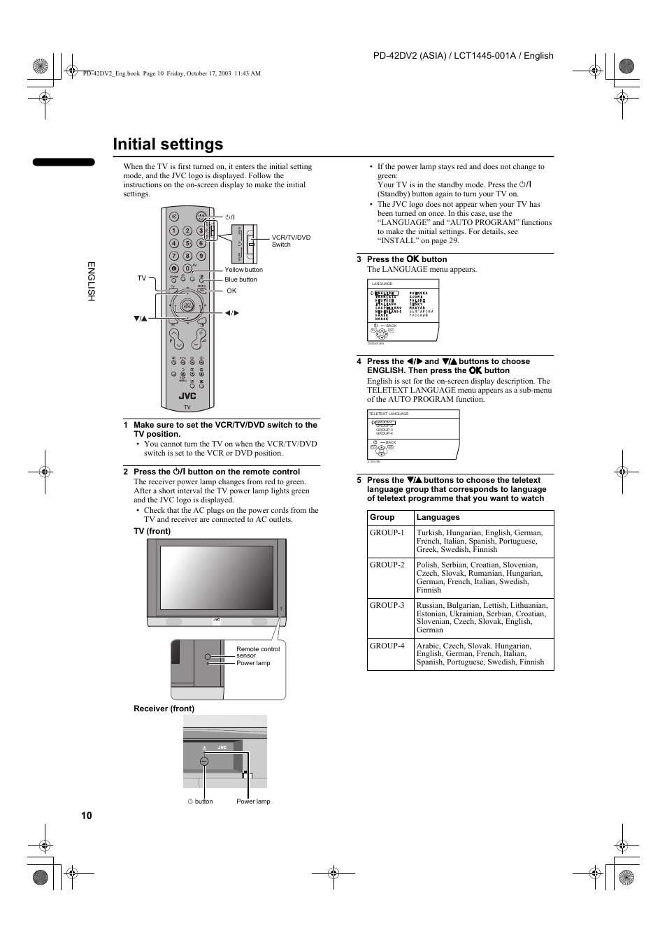 Initial settings | JVC LCT1445-001A User Manual | Page 12 / 44