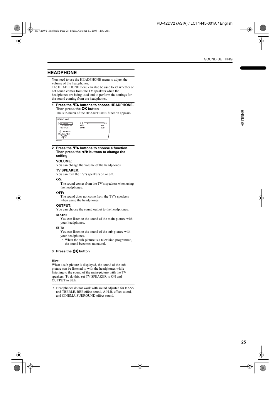 Headphone | JVC LCT1445-001A User Manual | Page 27 / 44